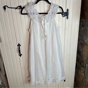 St. Michael Vintage White Slip Dress Nightie size Medium